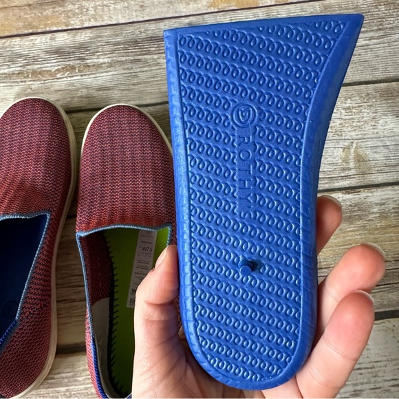 Rothy’s Tangerine Triple Stitch Slip On Sneakers Shoes 7.5 - Picture 11 of 11